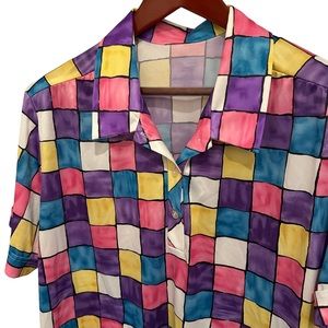 Retro Geometric Shirt XL
